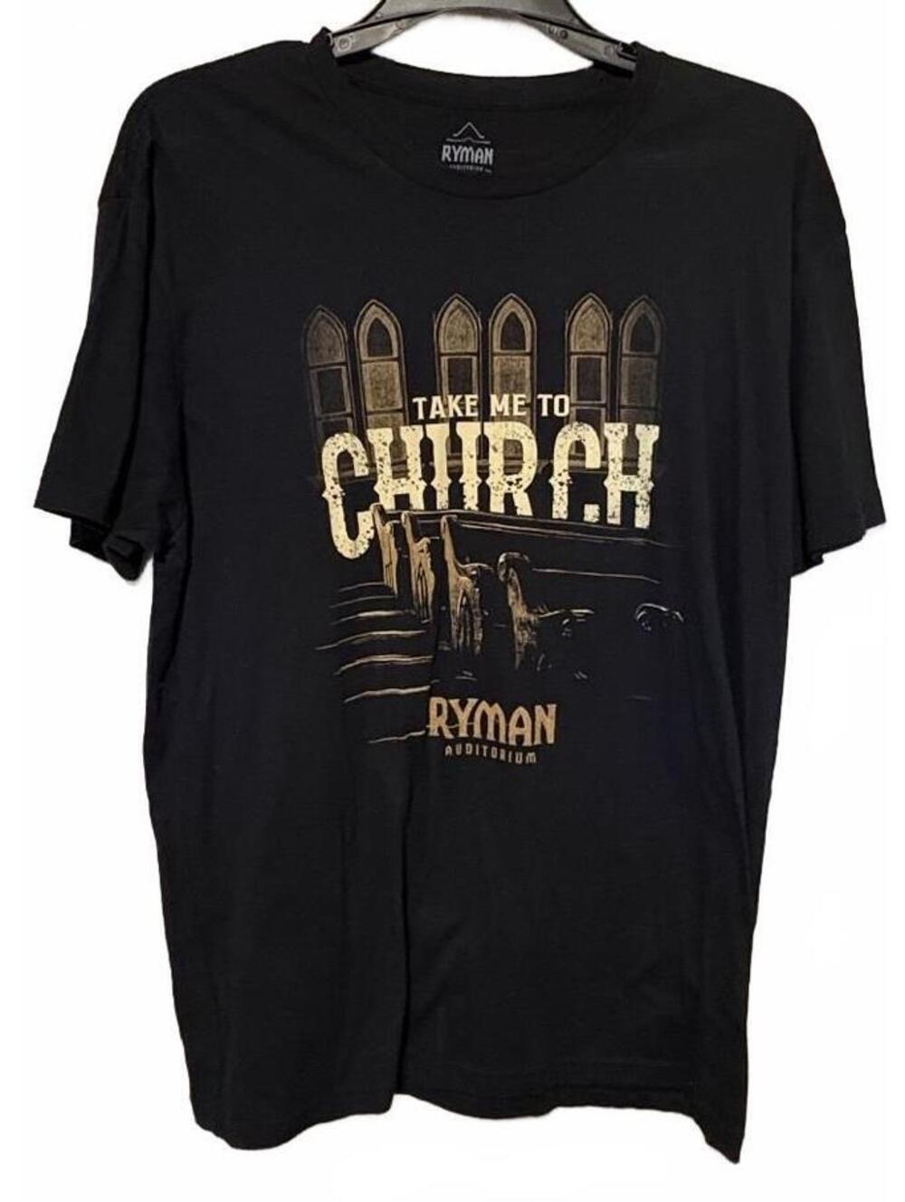 Ryman Auditorium Take Me To Church Black Graphic T-Shirt XL